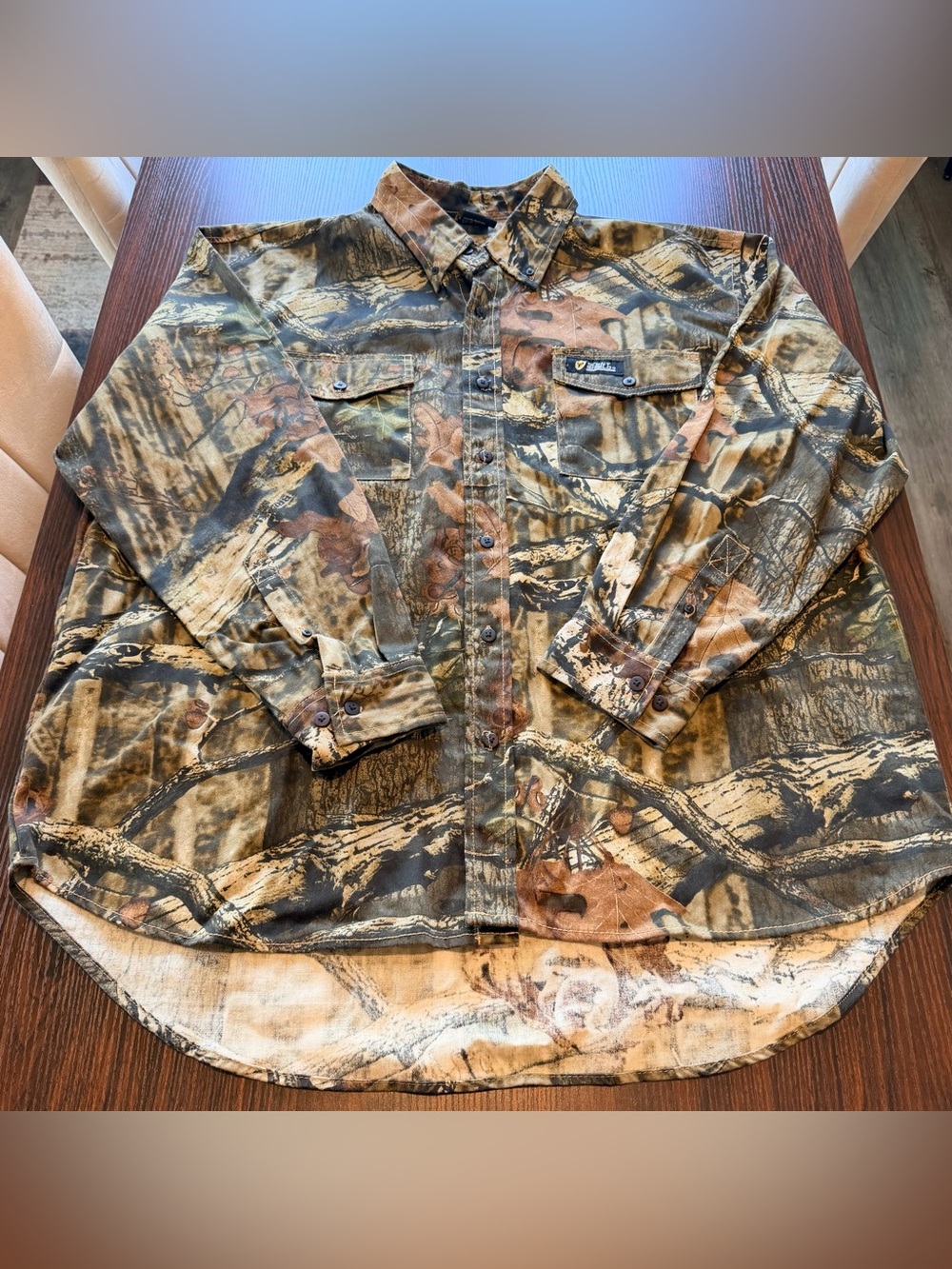 Scent Shield Men’s RealTree Camo Vintage Shirt Hardwoods Button Down Hunting 2XL